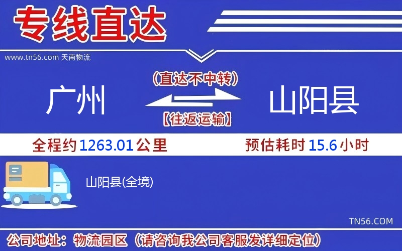 廣州到山陽縣物流公司
