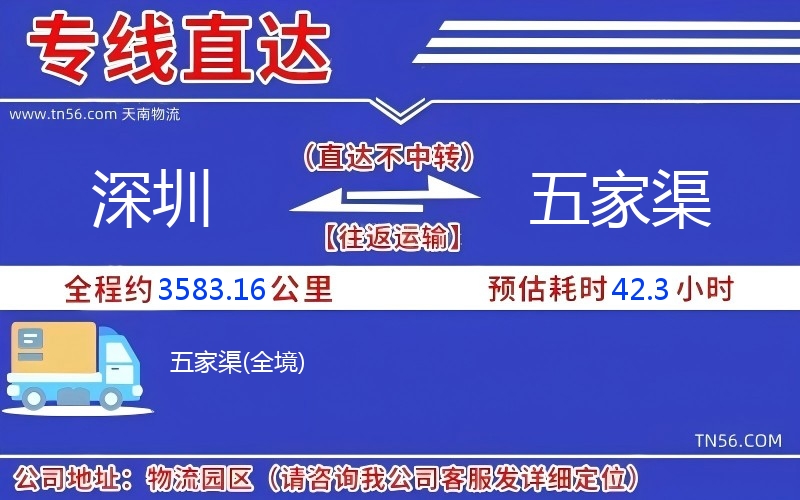 深圳到五家渠物流公司