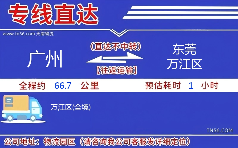 廣州到東莞萬江區(qū)物流公司