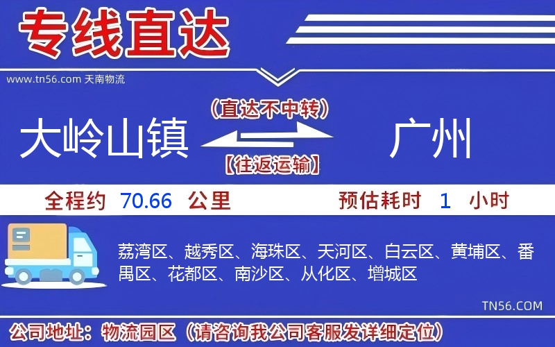 大嶺山鎮(zhèn)到廣州物流公司