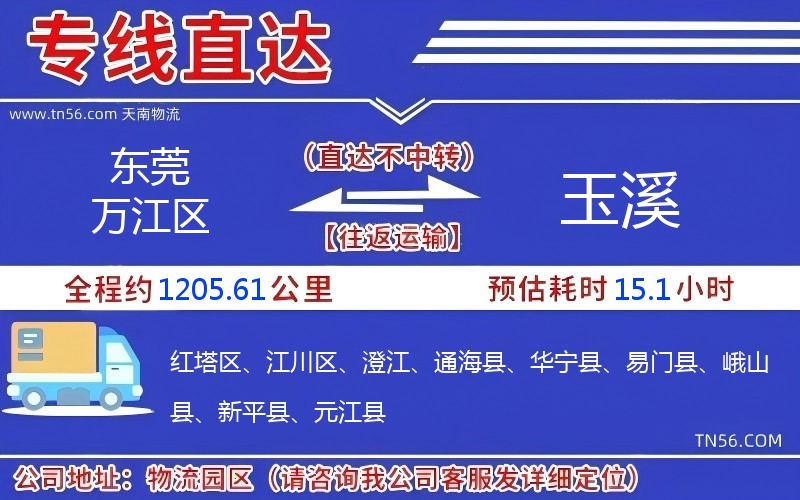 東莞萬(wàn)江區(qū)到玉溪物流公司