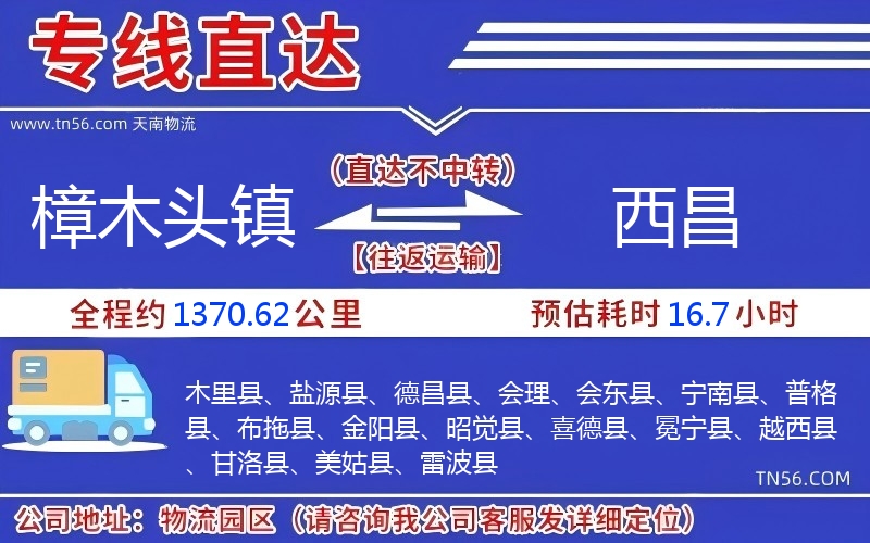 樟木頭鎮(zhèn)到西昌物流公司