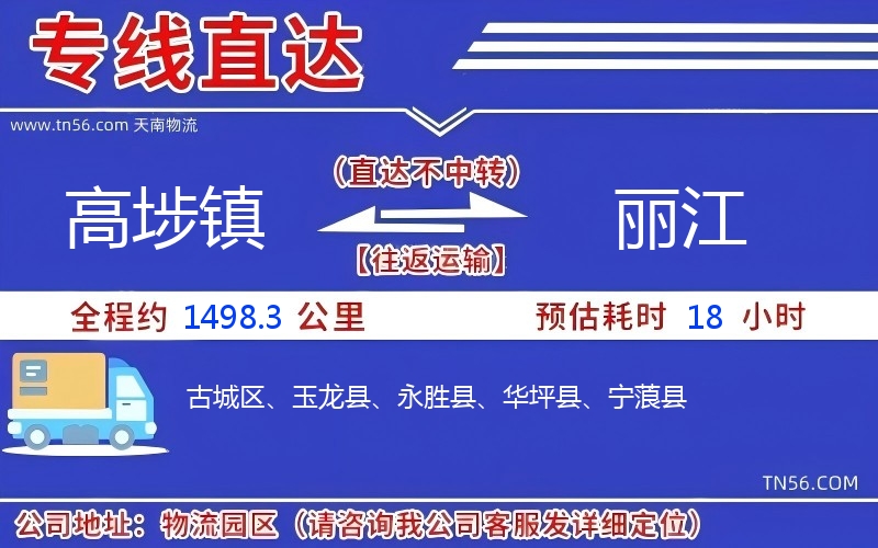 高埗鎮(zhèn)到麗江物流公司