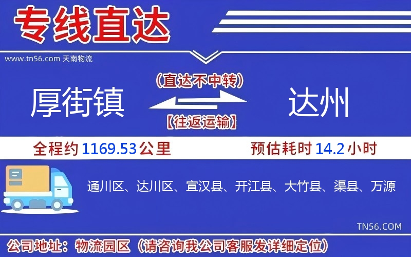 厚街鎮(zhèn)到達州物流公司