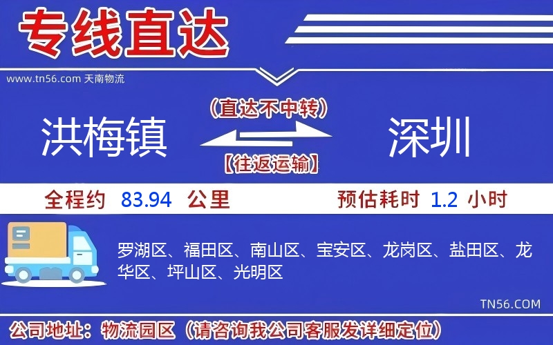 洪梅鎮(zhèn)到深圳物流公司