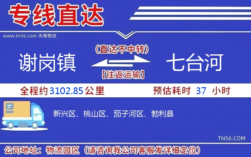 謝崗鎮(zhèn)到七臺(tái)河物流公司