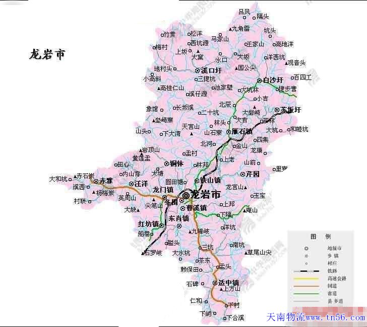 東莞到龍巖市地圖 www.sk-kk.com